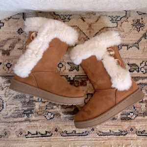 Girls Fur Top Winter Boots